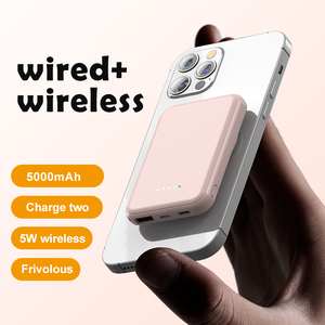 Chargeur rapide haute capacité 5000mah Mini banque d'énergie magnétique sans fil 5w avec chargement sans fil, vente en gros - Product Image 4
