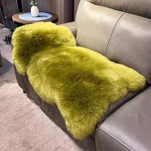 <span class=keywords><strong>Coussin</strong></span> de siège irrégulier en fausse fourrure, <span class=keywords><strong>coussin</strong></span> de canapé moelleux irrégulier, tapis antidérapant <span class=keywords><strong>pour</strong></span> chaise, chambre, baie vitrée, salon - Product Image 3
