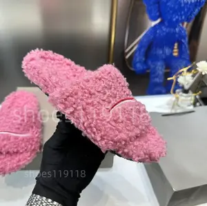 2026 Winter Fashion <b>Women's</b> <b>Fur</b> Platform <b>Slippers</b> <b>Women</b> Embroidery Warm Slide <b>slippers</b> Shoes - Product Image 3