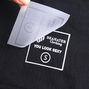 अनुकूलित लोगो मुद्रण प्लास्टिसोल गर्मी हस्तांतरण लेबल कपड़े कम मात्रा में कपड़े - Product Image 4