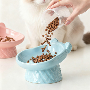 Ciotola Rialzata per Cani e Gatti, Design Floreale, Anti-Black Chin, Protezione Cervicale, per Alimentazione Lenta, per Animali Domestici <span class=keywords><strong>di</strong></span> Piccola Taglia - Product Image 2