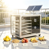 Déshydrateur alimentaire solaire avancé à 5 plateaux, sécheur solaire en acier inoxydable SUS304, automatique et économe en énergie pour usage commercial et domestique