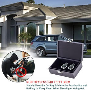 Nouvelle boîte Faraday pour clés de voiture avec blocage <span class=keywords><strong>RFID</strong></span>, <span class=keywords><strong>anti</strong></span>-vol, blocage du signal, construction en aluminium - Product Image 2