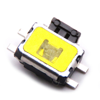 Interruptor táctil SMD de empuje lateral de 4.7*3.5mm, 4 pines, con base plana tipo Mid-Turtle y poste, para dispositivos electrónicos de consumo e industriales