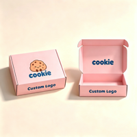Boîtes d'expédition personnalisées pour biscuits et pâtisseries, boîtes pliables pour donuts, emballages alimentaires en carton, boîtes à biscuits avec sacs en papier