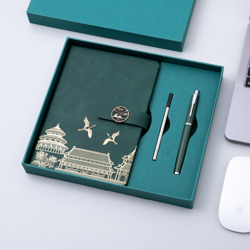 3-piece pen book set Green