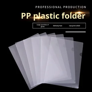 YURUI 16-Slot Thickened Transparent <strong>L</strong>-<strong>Shaped</strong> A4 <strong>Plastic</strong> PP <strong>File</strong> <strong>Folder</strong> with Customized Logo/Printing for Office &amp; Student Use - Product Image 2