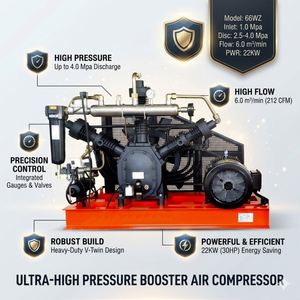 Compresseur d'air à piston à trois cylindres, compresseur d'air industriel robuste, 15HP - Product Image 3
