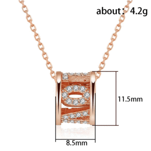 Collana con ciondolo rotondo irregolare cavo, design a vita sottile, delicata catena per clavicola da donna - Product Image 5