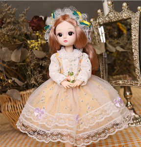 Npk-poupée BJD 1/6 à 30cm avec 23 articulations mobiles, jouet pour fille à coiffures multiples en 4D, robe, de dessin animé, cadeau - Product Image 6