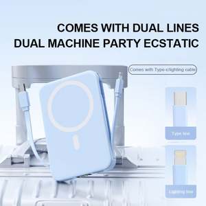 Batterie externe pliable PD 22,5W Mag 10000 mAh avec câbles intégrés et écran LED - Product Image 3