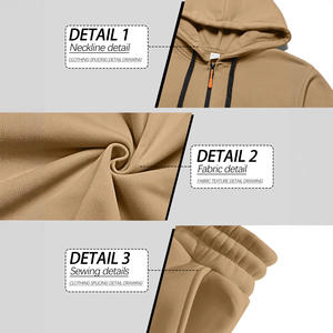 Set pakaian olahraga santai termasuk celana olahraga dan set hoodie pakaian olahraga dua bagian yang terdiri dari hoodie dan sweater pria. - Product Image 3