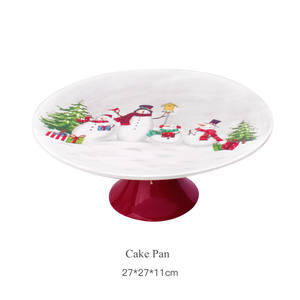Vaisselle en porcelaine nordique vintage populaire faite à la main, arbre de Noël rustique, assiettes de service en céramique blanche, vaisselle - Product Image 3