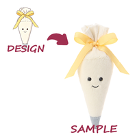 Peluche personnalisée avec doublure en maille de nylon brodée à poils longs