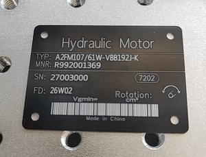 A2FM107 A2FM125 ปั๊มเกียร์สูง A2FM107/61W-VBB192J-K R992001369 มอเตอร์ลูกสูบแกนคงที่ - Product Image 5