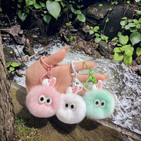Porte-clés Lumineux en Peluche Mignon en Forme d'Oreille d'Elfe de Dessin Animé, Doux, Écologique, Forme 3D, pour Sac d'École, Cadeau pour Couples et Amies