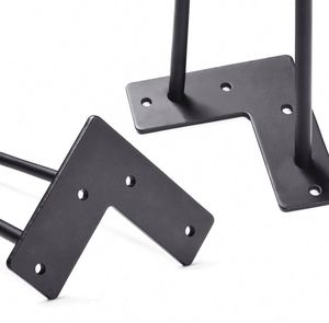 Meilleures pattes de table en fer noir de 16 pouces, 2 tiges, pour table basse, salon, appartement, atelier, hôpital, usage extérieur - Product Image 3