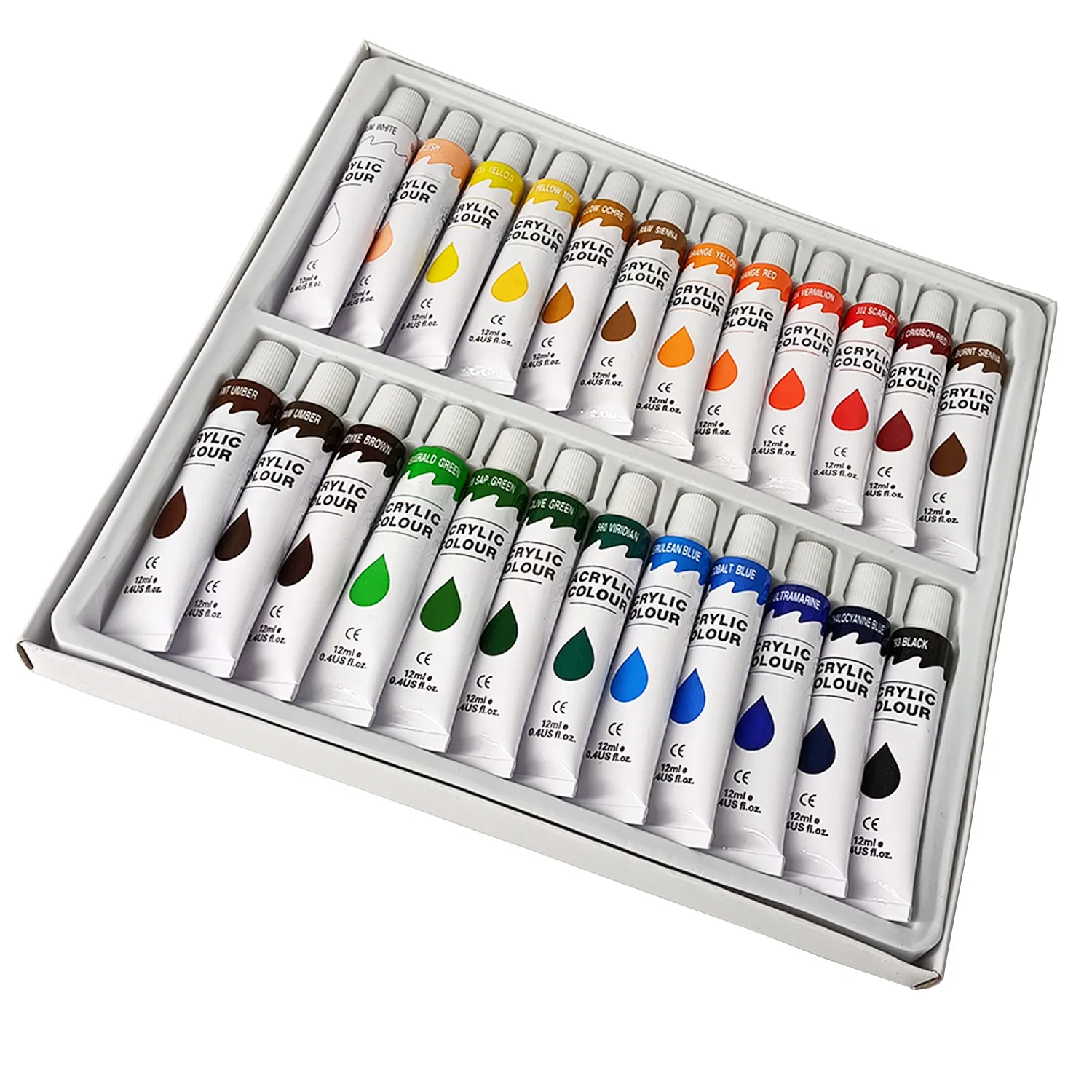 Hot Sale Artist Painting Professional Paints 24 Colors Custom Package Good Quality