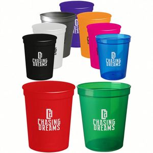 Vaso de Estadio Personalizado con Diseño de Texto y Logotipo, Libre de BPA, Vasos de Plástico para Cerveza, Bodas, Fiestas, Eventos, Cumpleaños, Celebraciones - Product Image 1