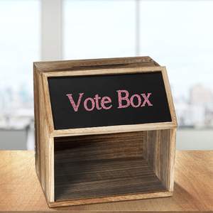 Caja de sugerencias de estilo de arte popular de madera de <span class=keywords><strong>pino</strong></span> macizo pulida con pizarra y cerradura para uso doméstico o de oficina - Product Image 5