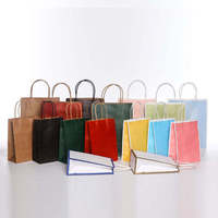 Sac en papier kraft marron personnalisé en gros pour la livraison de nourriture et le shopping, avec logo et poignée, idéal pour les gâteaux