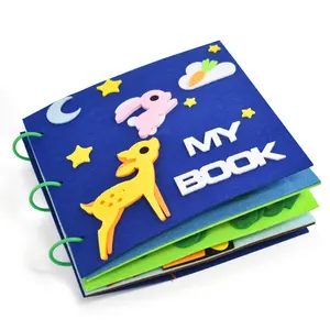 Montessori Druk Boek Voor Peuters Kinderen Diy Voelde Rustig Bord 3d Activiteiten Voorschoolse Educatie Speelgoed Voor Baby