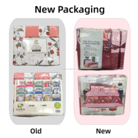Vente en gros d'usine, ensemble de literie en microfibre imprimé fleurs, 6 pièces, taille King Queen, drap-housse pour hôtel, hôpital, maison, chambre à coucher