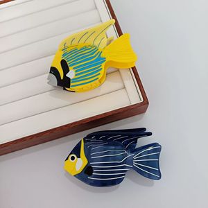 Beach Ocean Sea Tortoise Shell Grab Whale Fish Shark Clamp Fun Diseño personalizado Cute Turtle Hair Claw Acetate Animal Claws Clip - Product Image 4