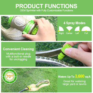 Arroseur de pelouse en métal réglable SUNSHINE, robuste, avec 15 buses de précision, base en alliage de zinc, arroseur <span class=keywords><strong>d</strong></span>'<span class=keywords><strong>arrosage</strong></span> de jardin pour la cour - Product Image 3