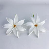 Hiasan Rambut Pengantin Tahiti, Bunga Tiare Hawaii dari Busa, untuk Pernikahan