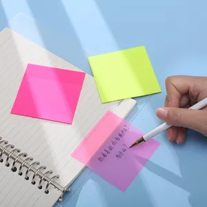 Tabbed Neutral Color Circle Paper Super Custom Shaped Cute transparent sticky notes transparent Sticky Notes 3x3 Memo pad