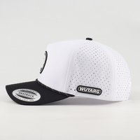 Casquettes de golf unisexe 100 % polyester, imperméables et perforées, avec logo PVC personnalisé, certifiées BSCI, vente en gros, garantie commerciale