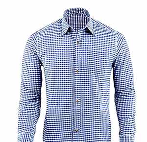 <b>Men</b>’s <b>Blue</b> Bavarian Oktoberfest Trachten <b>Shirt</b> Traditional Cotton Party Outfit S to 4XL - Product Image 1