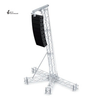 Stand array line konser luar ruangan, dudukan speaker rangka tugas berat, sistem rangka panggung aluminium pencahayaan murah untuk acara