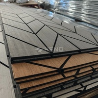 Panneaux muraux décoratifs 3D flexibles avec gravure, panneaux acoustiques en bois pour intérieurs de luxe