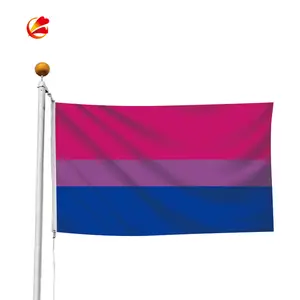 Spanduk Kebanggaan Gay Lesbian Kaki 3X5 Bendera BI Pride Bendera Biseksual