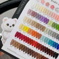 Vernis à ongles gel UV 60 couleurs, séchage LED, imperméable, à retirer par trempage, non toxique, végétalien, écologique, style français pour salon de manucure professionnel