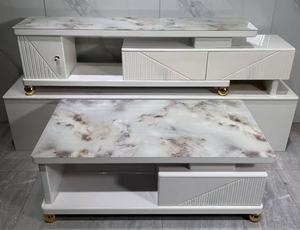 Juego de Mesa de <span class=keywords><strong>Centro</strong></span> Cuadrada de Madera para Sala de Estar, Diseño Moderno de Fábrica, Mesa de Café para el Hogar - Product Image 5