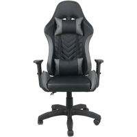 Chaise de jeu 1 pièce Livraison gratuite Design ergonomique Grande et haute Chaise de jeu ergonomique noire et grise Accoudoirs 2D Chaise d'ordinateur