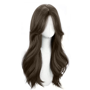 <span class=keywords><strong>Mujer</strong></span> Daily Lolita ocho caracteres Air Bangs onda de agua corta peluca frente encaje 32 pulgadas fibra de alta temperatura ondas completas - Product Image 6