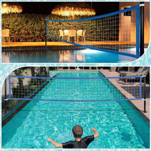 <span class=keywords><strong>Filet</strong></span> <span class=keywords><strong>de</strong></span> <span class=keywords><strong>volley</strong></span>-ball en PE haute résistance, blanc, bords renforcés, pour piscine, plage, cour, terrain <span class=keywords><strong>de</strong></span> sport, ligue, école, gymnase - Product Image 1