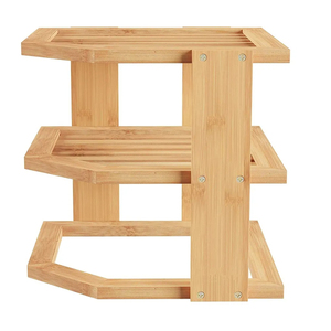 Ownswing กล่องเก็บของไม้ไผ่<span class=keywords><strong>3</strong></span>ชั้นขนาดกระทัดรัดสำหรับเก็บของในห้องครัวหรือในห้องน้ำ - Product Image 3