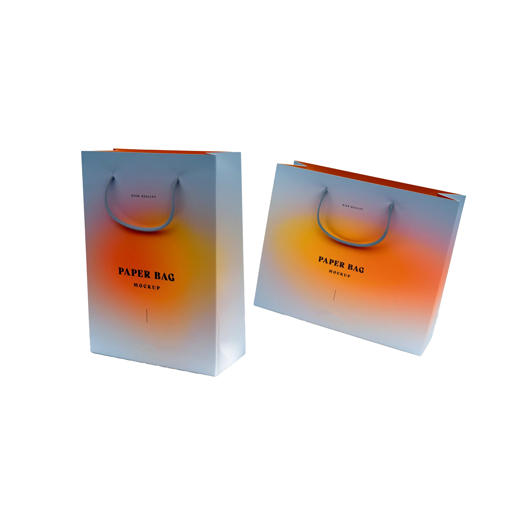 Luxury Custom Kraft Paper Bag for Cosmetic Skincare Card Perfume Gift Sets Modern Personalized Design Recycled Shopping Bag