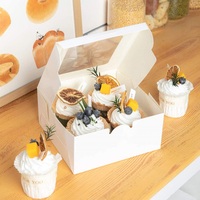 Boîte à pâtisserie personnalisée, boîte à cupcakes avec insert et fenêtre, boîte de boulangerie pour cadeaux de mariage et emballage de desserts