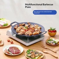 Poêle carrée en fonte pour camping en plein air, style coréen, pour cuisinière à induction/gaz, portable et pliable
