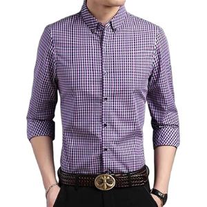 Camisa a rayas para hombre personalizada informal de nuevo diseño a la moda de alta calidad camisas ajustadas de ajuste Regular para hombre camisa a rayas de vestir - Product Image 4