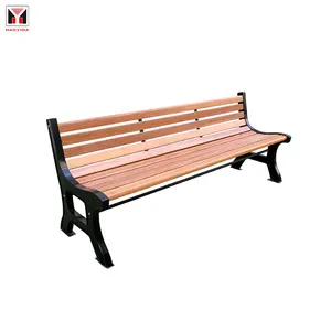 Factory Custom Public Park Mental Garden Bench Chair Seating Powder Coating Various Color with Iron Cast Leg