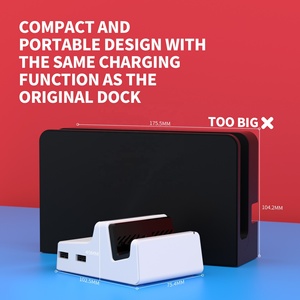 ชุดเปลี่ยนเคส EXtremeRate White AiryDocky DIY สำหรับ Nintendo Switch และแท่นวาง Switch OLED - Product Image 3