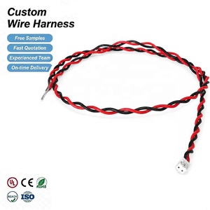 Vente en gros d'usine, connecteurs JST PH 2.0mm personnalisés à 2 broches, faisceaux de câbles électriques à fils torsadés - Product Image 1
