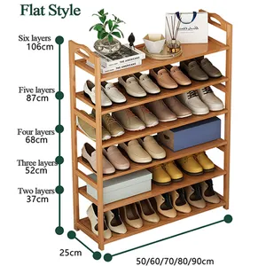 Изготовленная на заказ оптовая продажа Простая защита окружающей среды бамбук и деревянная стойка для обуви